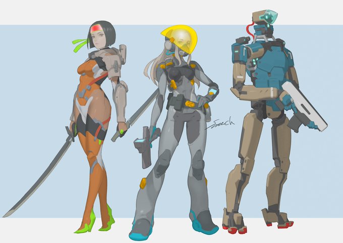 「humanoid robot multiple girls」 illustration images(Latest)