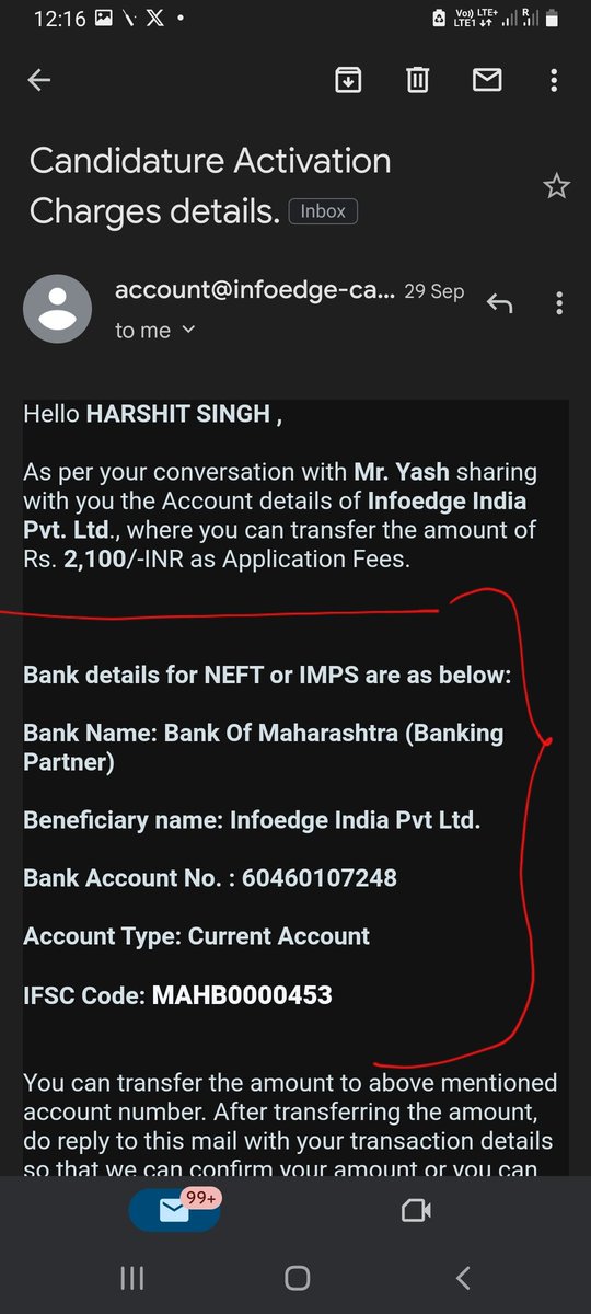 HARSH_hit_'s tweet photo. Even after calling them multiple times they are not responding.
Name and contact number of the scammers:
SAMAR: 9040030223
HARSH: 9124016526
YASH: 8527484481

@MahaPolice  I'm attaching the supporting documents please look into the matter. They are exploring and looting innocent. https://t.co/ObSj93QXoZ