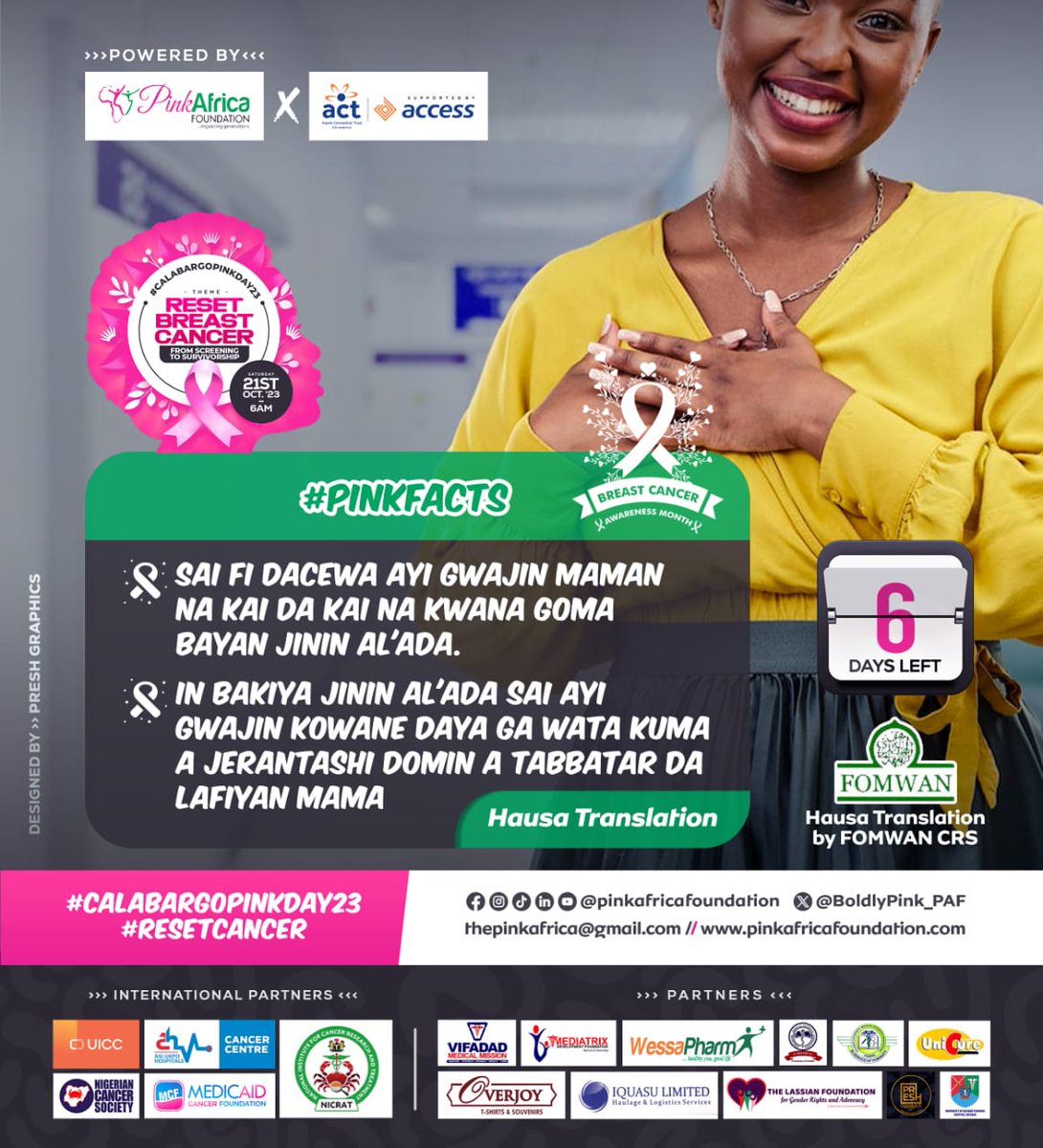 BoldlyPink_PAF's tweet photo. SBE should be 10 days after your period. If you no longer menstruate, SBE should be on the first day of every month.
#CalabarGoPinkDay23 #BreastCancerAwarenessMonth #RESETCancer https://t.co/25KnZYLlwu
