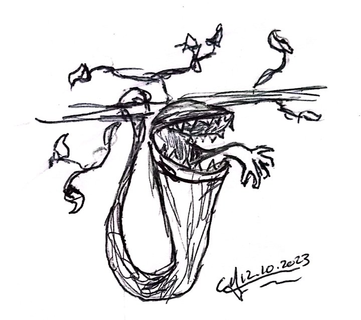 14. Plantas carnívoras 

#TintubreLegendario #HaLLoweenLegendario2023 #plantascarnivoras #draw #drawing #dibujo #dibujando #instagramart #ink <a href="/leyendaspodcast/">Leyendas Legendarias</a>