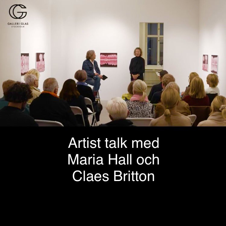 EvaMariaHall's tweet photo. Artist talk. 

Nu finns hela samtalet mellan författaren Claes Britton och mig på Galleri Glas från i torsdags att se och lyssna till för den som har lust!

https://t.co/czQcLxvFpE

#ClaesBritton
#MariaHall
#GalleriGlas
@GlasGalleri https://t.co/fT6MBrGua7