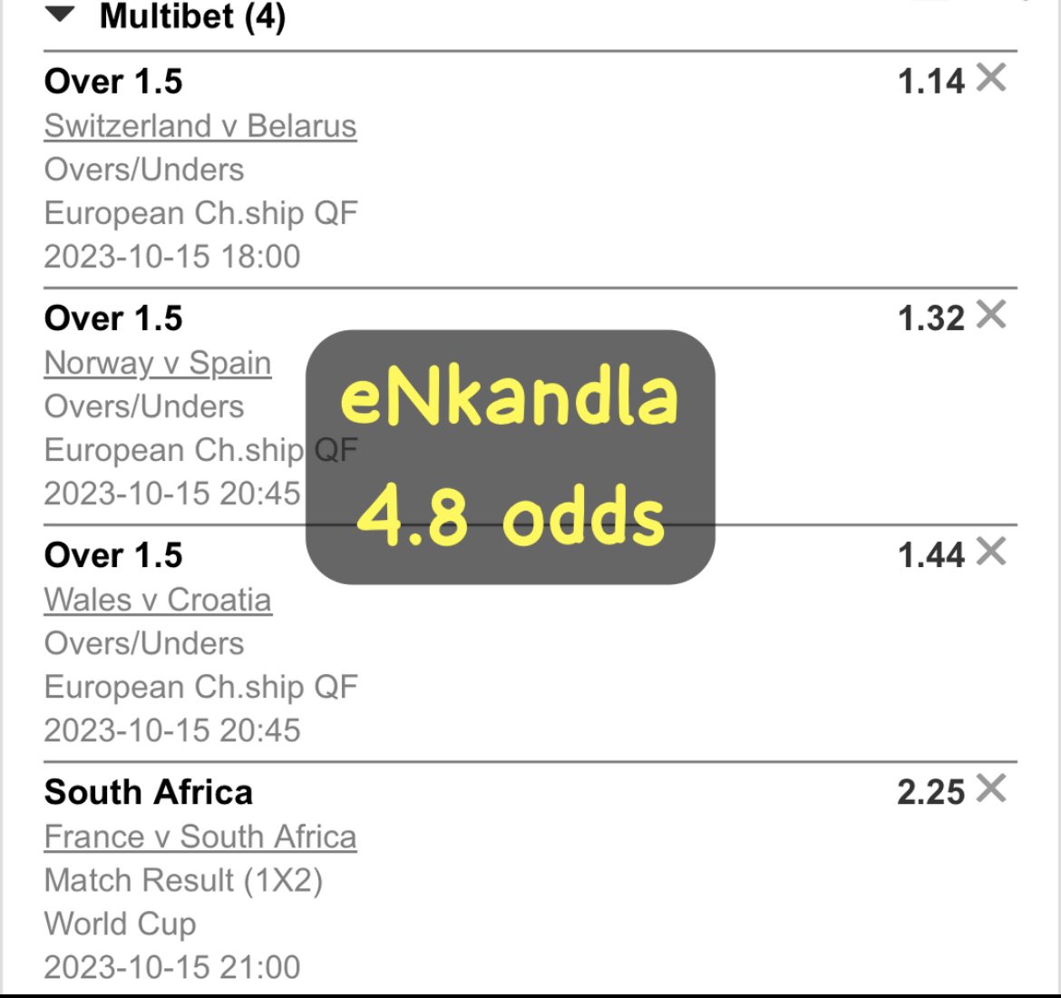 Nobuhle2C's tweet photo. X5AC4D0BC it’s been a minute since I’ve shared here so why not  but for more tickets you can join my group there by eNkandla. #4odds #lowodds #betwaycode https://t.co/Mmiba6gJkI