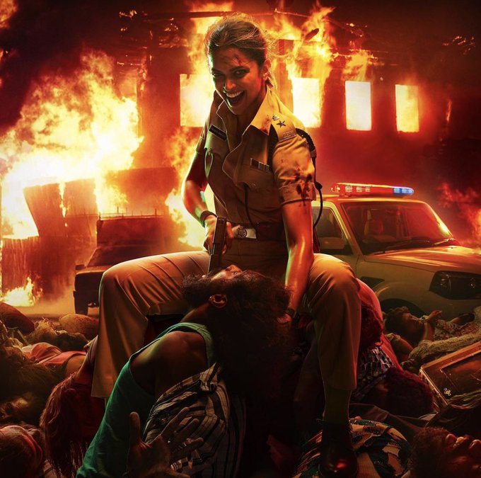 #DeepikaPadukone as #ShaktiShetty from #SinghamAgain 🔥 .... 

Independence Day 2024 ....