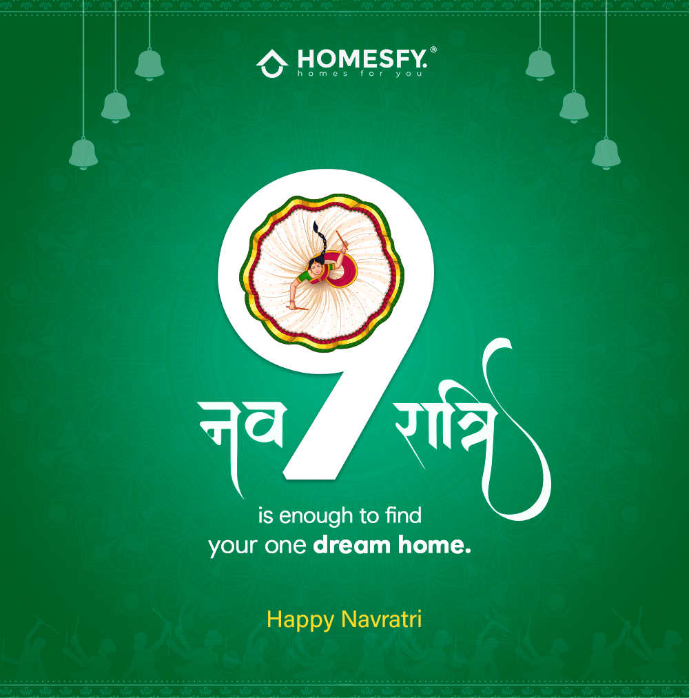 May this auspicious occasion bring you closer to your dream home. 

Wishing you a Happy Navratri from Homesfy family! 🪔💫 

#NavratriBlessings #Happynavratri #homesfy #homesforyou