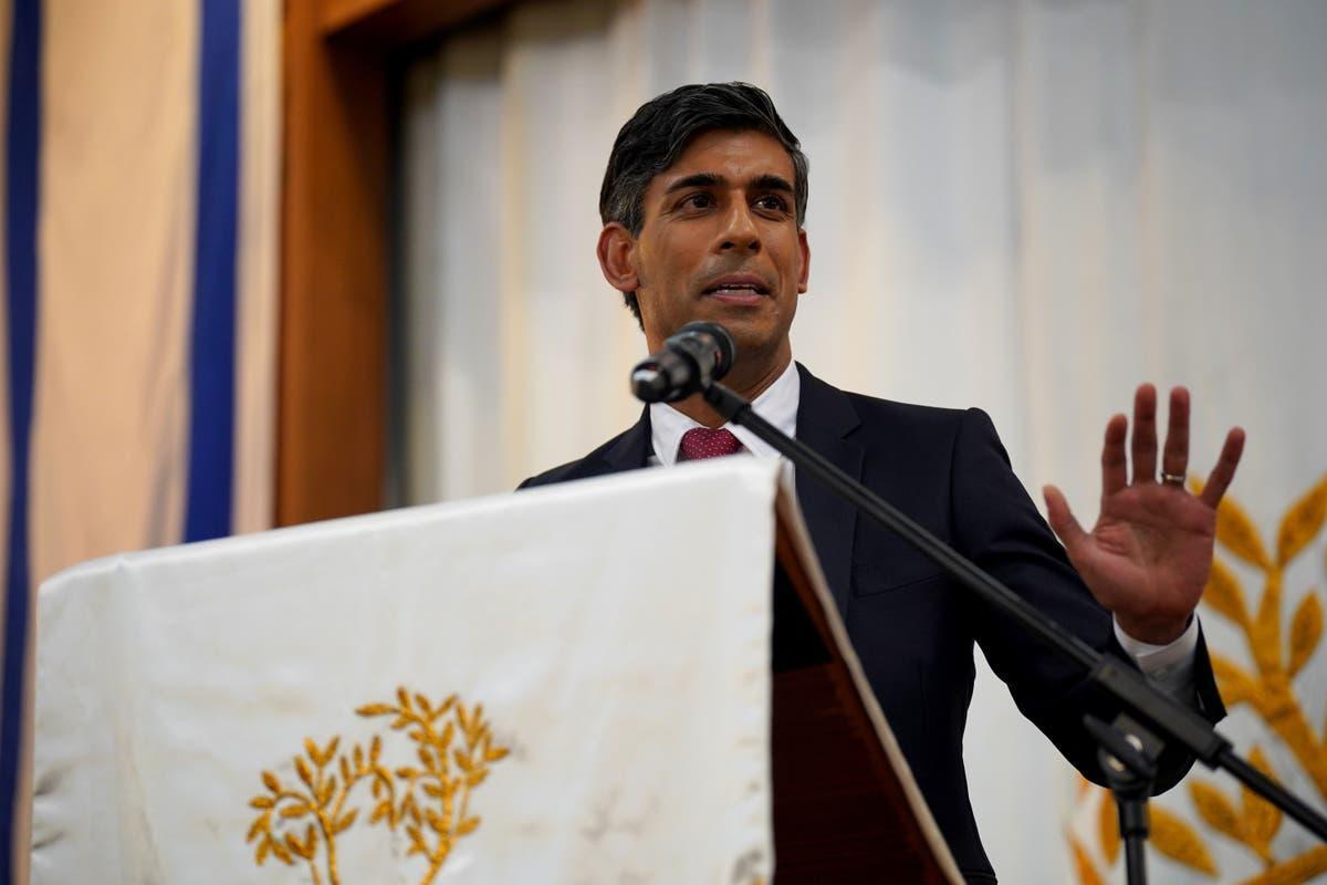 Independent's tweet photo. Sunak promises ‘always’ to stand with Israel in message to Britain’s Jewish community https://t.co/3DgxyANmI2 https://t.co/F0EbH8sEPR