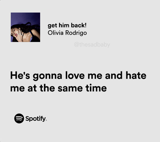 thesadbaby's tweet photo. olivia rodrigo / get him back! https://t.co/xxH7OSIxkd