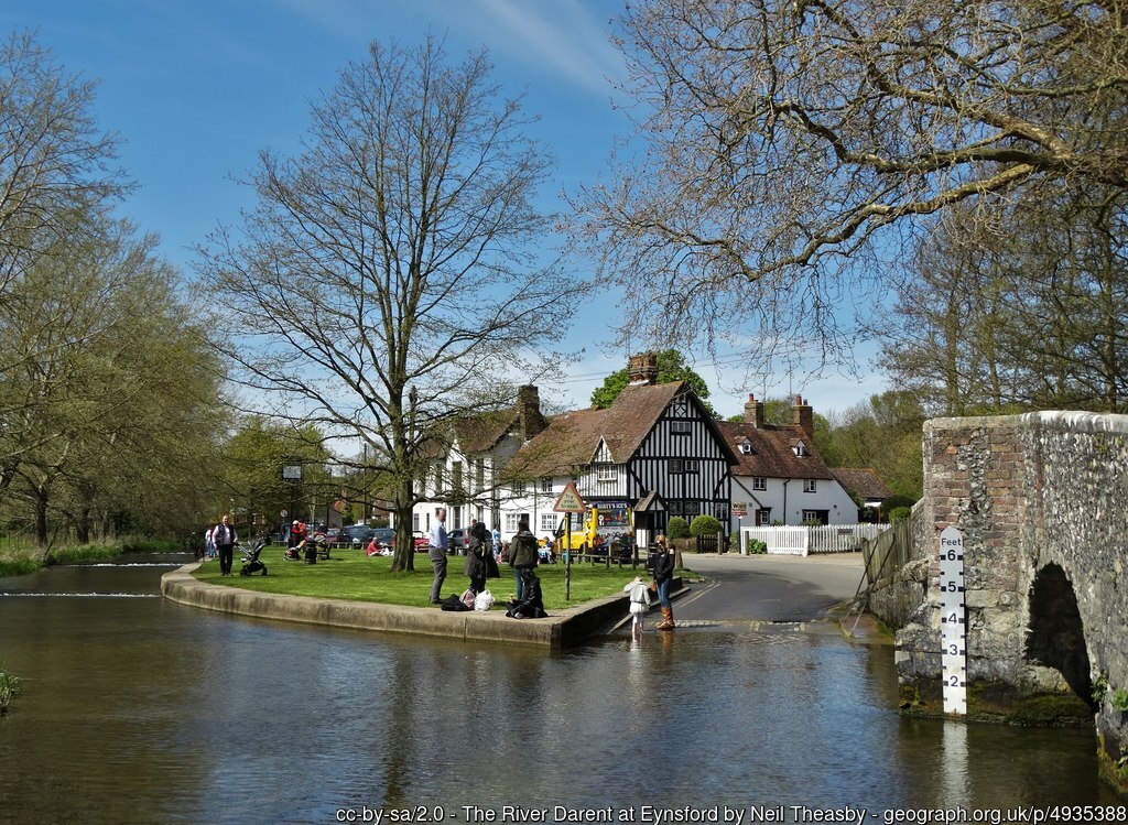 geograph_bi's tweet photo. Picture of the Day from #Kent, 2016
#Eynsford #ford #RiverDarent #weirs #FirstofMay #village #floodguage #tourists #potd https://t.co/nt3o0p8cWs by Neil Theasby https://t.co/q25owGT97Q