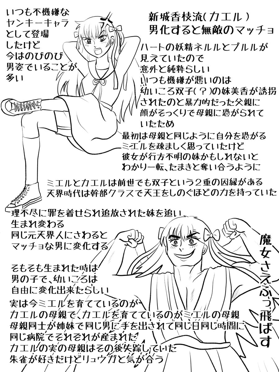 昨日描いた絵です( ゜Д゜)         恋の魔法とおまじない724-1ラフ   PIXTAさん素材ちびモブ会社員文字付       昨日はパソコンの不調対応でこれだけです 今日もデータの保存や移行準備でこんな時間の投稿です💦 まだ使えるので準備ができるのが幸いです(*'▽`*) #恋の魔法とおまじない #PIXTA