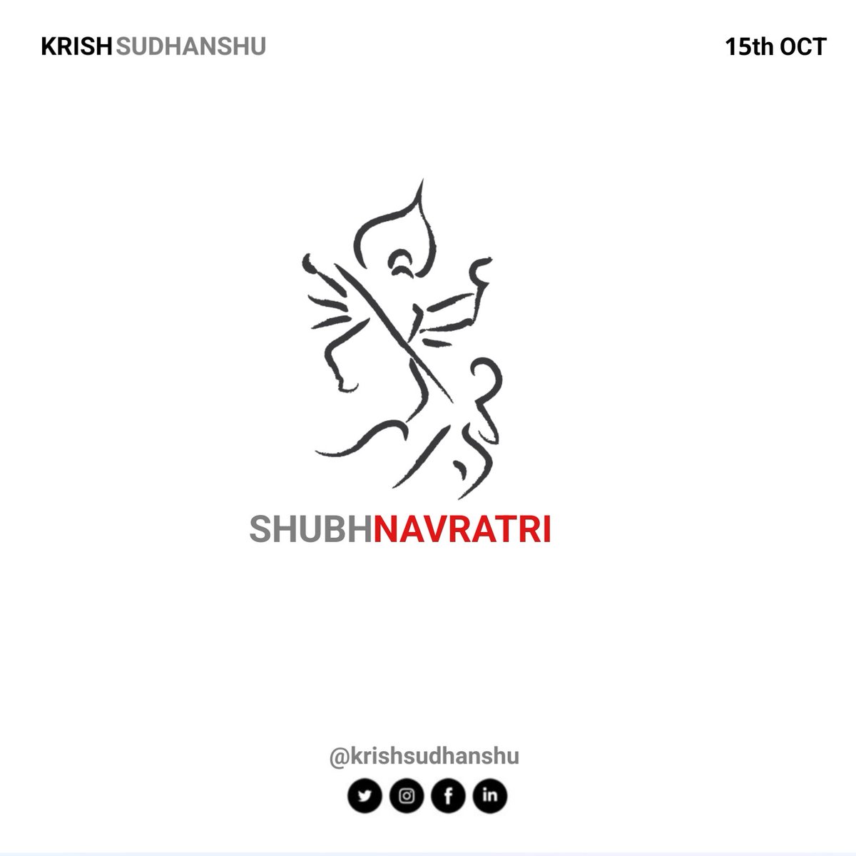 krishsudhanshu's tweet photo. May the nine days &amp; nights of Navratri bring you good health, happiness &amp; fortune.
Shubh #Navratri 🙏 https://t.co/lnBPm9jNKG