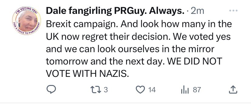 Phantomtip79781's tweet photo. @PRGuy17 #Auspol2023 https://t.co/93W2qGem7E