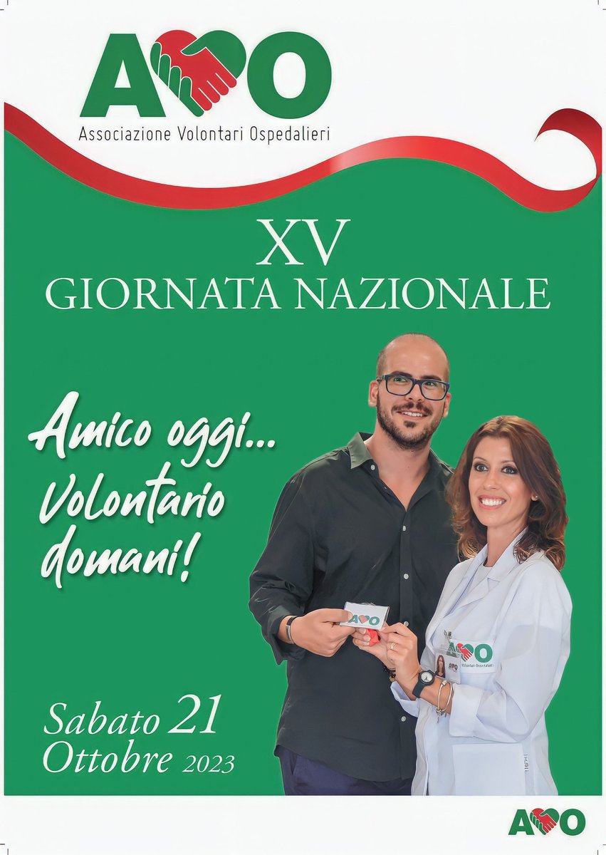 federavo's tweet photo. "𝐀𝐦𝐢𝐜𝐨 𝐨𝐠𝐠𝐢, 𝐕𝐨𝐥𝐨𝐧𝐭𝐚𝐫𝐢𝐨 𝐝𝐨𝐦𝐚𝐧𝐢"!  
Si celebra il prossimo 𝐬𝐚𝐛𝐚𝐭𝐨 𝟐𝟏 𝐨𝐭𝐭𝐨𝐛𝐫𝐞 la 𝐗𝐕 𝐠𝐢𝐨𝐫𝐧𝐚𝐭𝐚 𝐧𝐚𝐳𝐢𝐨𝐧𝐚𝐥𝐞 AVO.

#avo #federavo #volontariato #associazionevolontariospedalieri 
#avodasempreaccantoallefragilità
#terzosettore https://t.co/QMOxTWxORi
