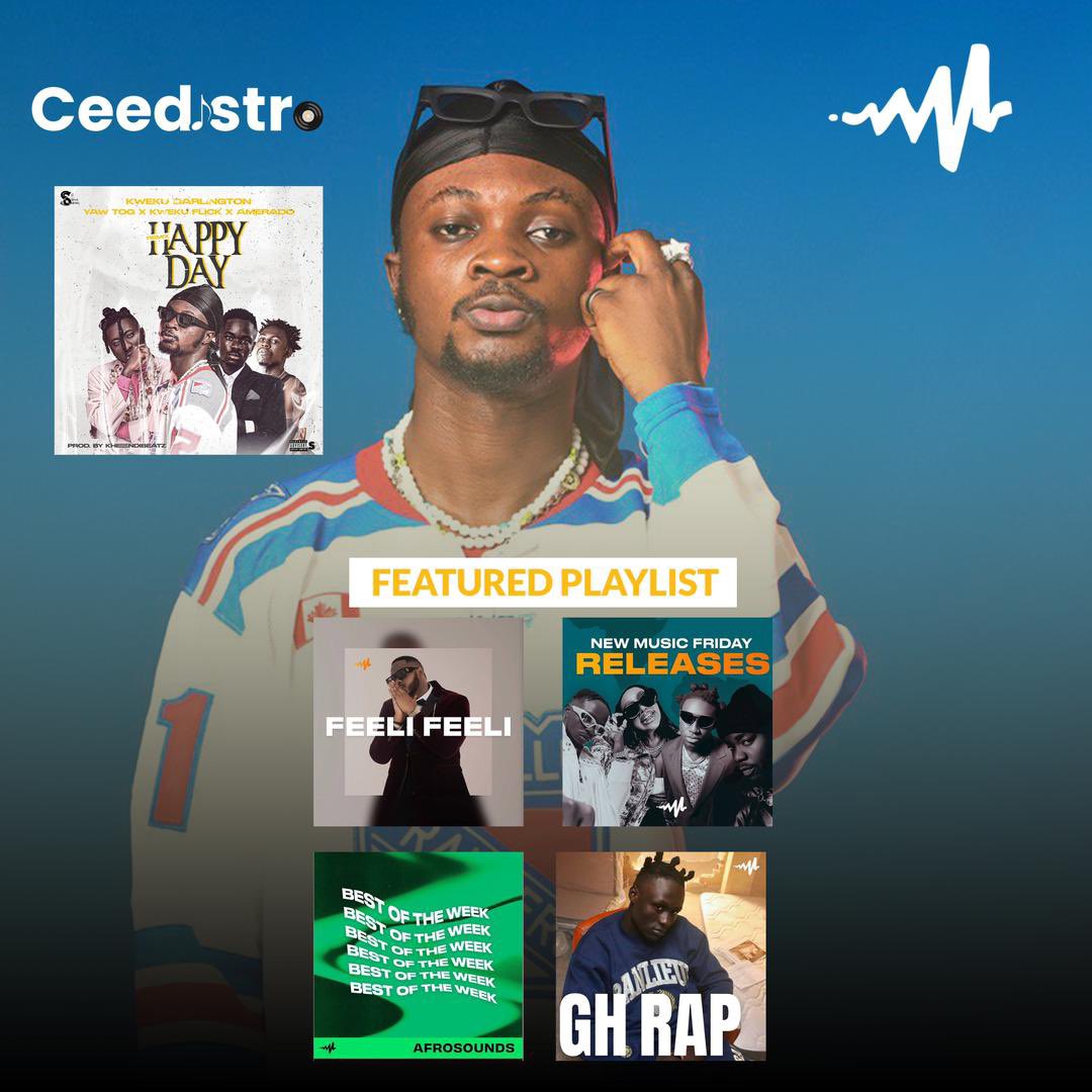 AlphaSarkces's tweet photo. Happy Day Remix by Kweku Darlington ft Yaw Tog X Kweku Flick and Amerado Playlist on some DSP’s #HappyDayRemix 

Link: https://t.co/0lm4QFEIfR https://t.co/PXowrqwHWi