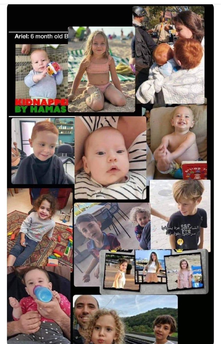Arielle_Schwab's tweet photo. Les enfants otages du Hamas.

J’ai lu il y a quelques mois La carte postale d’Anne Berest. En particulier ces pages si douloureuses sur la situation des enfants dans les camps de transit de Pithiviers et Beaune-la-Rolande. Des petits, tout petits et jeunes enfants, seuls, arrachés à leurs mères, apeurés, hagards, affamés, sous la chaleur et dans la terreur. 
La seule chose qui m’a permis de retrouver un peu le sommeil après cette lecture, de repousser au fond de mon âme ces images, a été de me dire que c’était fini, qu’ils étaient morts, depuis longtemps. Et qu’aussi insupportable qu’aura été leur souffrance et leur solitude, ils ne souffraient plus aujourd’hui. 

Et viennent alors les abîmes d’angoisse pour les kidnappés du Hamas.

Bien entendu comme beaucoup de gens qui ont l’humanité chevillée au corps, et comme tous les Juifs du monde depuis une semaine, je ne dors plus, je ne mange plus, je suis habitée par ces visages trop nombreux et qui débordent notre âme. Arrachés à leur sommeil, à leurs rêves, et au monde. Je pense aussi aux civils de tous bords qui souffrent et à tous les innocents qui meurent dans ce conflit d’horreur que le Hamas et ses soutiens ont imposé. Je suis pétrie de ces visages de femmes et d’enfants qui ont été terrorisés, qui ont vu la mort en face avant qu’elle ne s’abatte sur eux, égorgés dans leurs petits lits, attachés entre frères et sœurs pour être brûlés vifs, lacérés, et violés. Avec ce qui s’apparente à un protocole systématique. Je ne supporte pas l’idée qu’ils aient tellement souffert avant de mourir. En plus de mourir. 

Mais ce qui est insoutenable et atteint le fond de l’abîme de souffrance, c’est de penser qu’il y a tant d’enfants, si petits, seuls sans personne, qui sont depuis 8 jours retenus derrière les portes de l’Enfer.  Il semble qu’ils ne soient pas un objet de négociation pour les monstres du Hamas qui les détiennent, mais bien un objet de terreur et de déchaînement de la violence. Une vidéo d’un petit de 4-5 ans, seul au milieu d’enfants à gaza qui le frappent et le moquent en lui intimant de dire « maman », à circulé les premiers jours et son visage nous hante. Des vidéos ont été envoyées aux parents via les téléphones des plus grands d’entre eux qui en disposaient, en cherchant « Ima » et « Aba » en hébreu, avec des scènes de viols sur leurs enfants, et de mise à mort filmée. Des terroristes arrêtés témoignent du fait qu’ils avaient pour consigne de violer toutes les femmes, mais aussi les enfants et les bébés. L’insondable tristesse de la réaction de ce père, soulagé d’apprendre que sa fille de 8 ans est bien morte, plutôt que là-bas….

Que se passe-t-il pour ces petits, depuis 8 jours, 8 nuits, plus de 190 heures. Quelles sont les horreurs qu’ils voient et qu’ils subissent ? Ont-ils encore des larmes pour pleurer ?

Comment tous ces jours et ces heures peuvent-il continuer de s’égrener ?