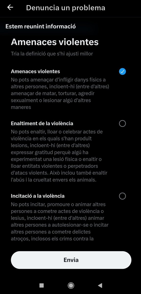 Denuncieu fins que el tanquin.