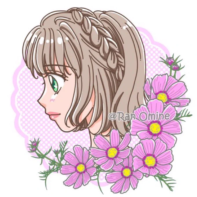 #あなたの絵柄好きだよ〜って人がいいねしてくれるらしいのでしてくれたらありがとうって思う  コスモス・ピンク加筆修正版