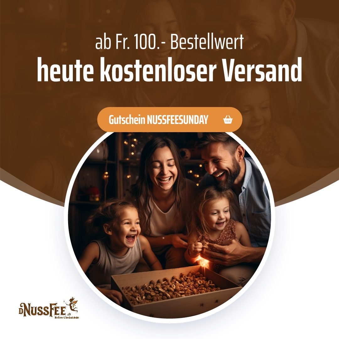 NussFee's tweet photo. Heute Bio Nüsse und Trockenfrüchte mit kostenlosem Versand bestellen mit dem Gutscheincode NUSSFEESUNDAY, natürlich plastikfrei in Papier verpackt, günstiger als die Grossen - und jedes Pack finanziert dazu noch einen Baum - https://t.co/q1czUSGUdq (Gutschein gültig ab Warenwert Fr. 100.-)
