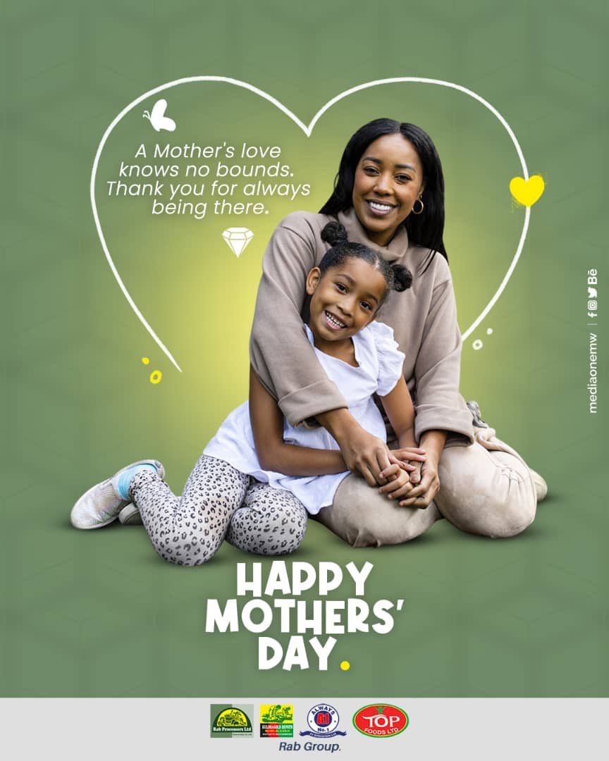 Today, we honor the incredible strength and love of all mothers. Happy Mother's Day to the unsung heroes who inspire us every day. 🌼 #MothersDay #CelebratingMoms #Rabgroup #rabprocesorsmw #Malawi #mediaonemw