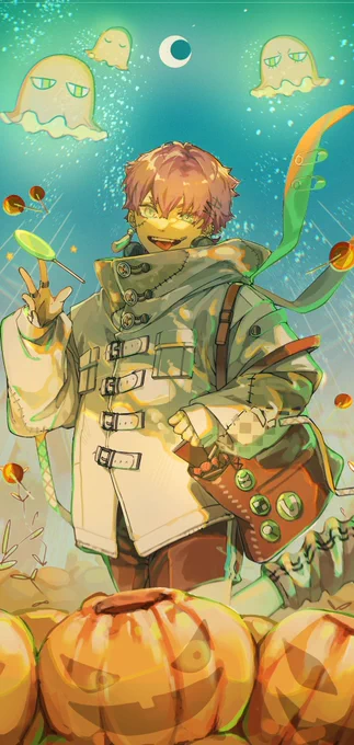 イラストの方描かせていただきました!久しぶりのハロウィンイラスト描いててとても楽しかったです!! 