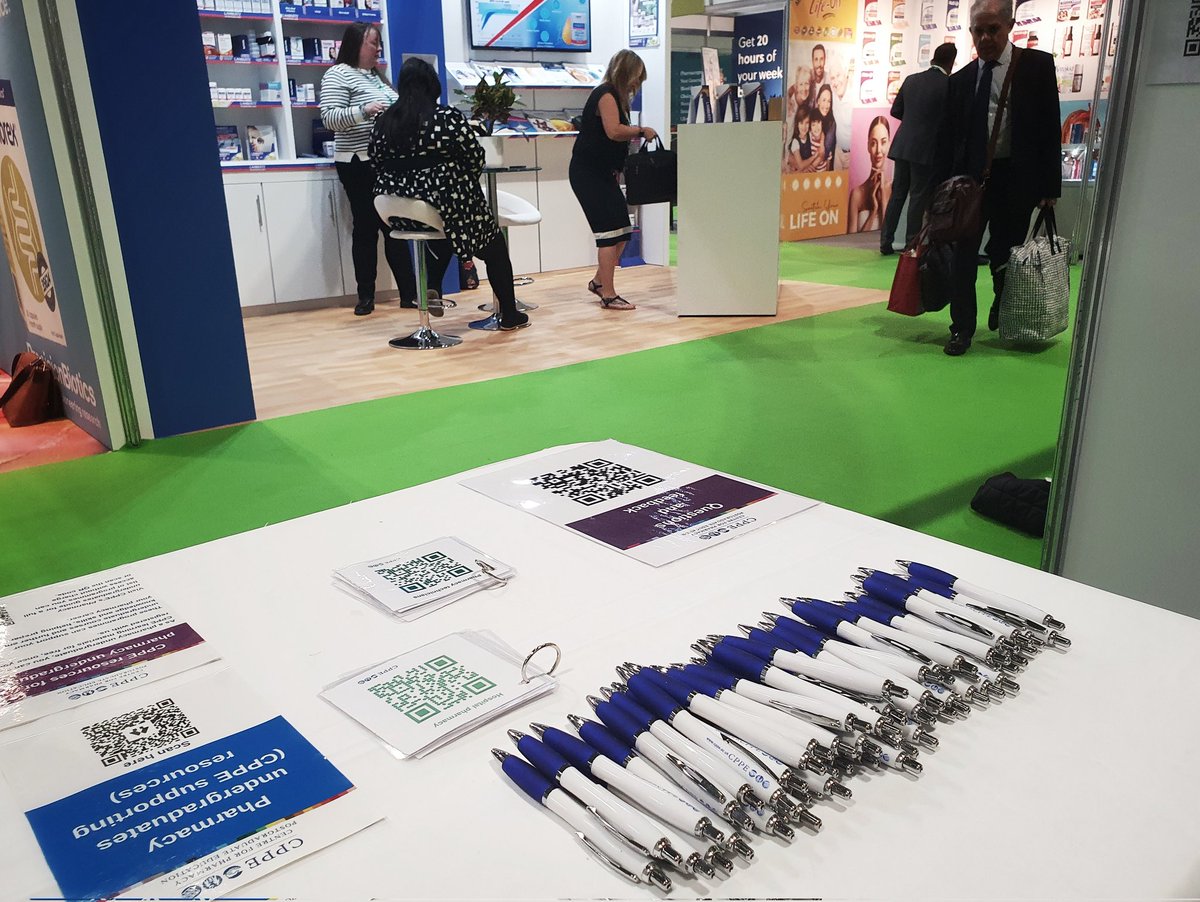 Hello #PS23UK! We are getting set up, and the CPPE pens are arranged in a mighty phalanx 🖊️