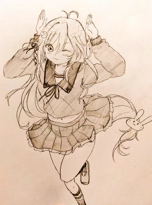 卯月だぴょん#艦これ版深夜の真剣お絵描き60分一本勝負#艦これ版真剣お絵描き60分一本勝負_20231015#毎日艦娘 