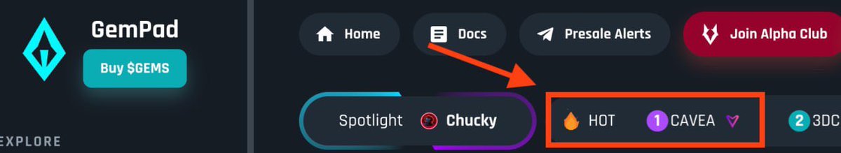 🔥 $CAVEA is trending #1 on <a href="/TheGemPad/">𝗚𝗲𝗺𝗣𝗮𝗱</a> 

🫵Hurry up! The #Fairlaunch is live
Don’t miss the opportunity to get the best rate for an easy 100X at launch

gempad.app/presale/0x2892…

➡️#CAVEA community is waiting for you t.me/caveatoken

#BNB #BNBchain #MelegaSwap #Presale