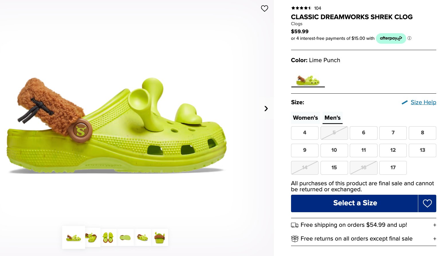 The new DreamWorks x Crocs “Shrek” Classic Clogs are now available