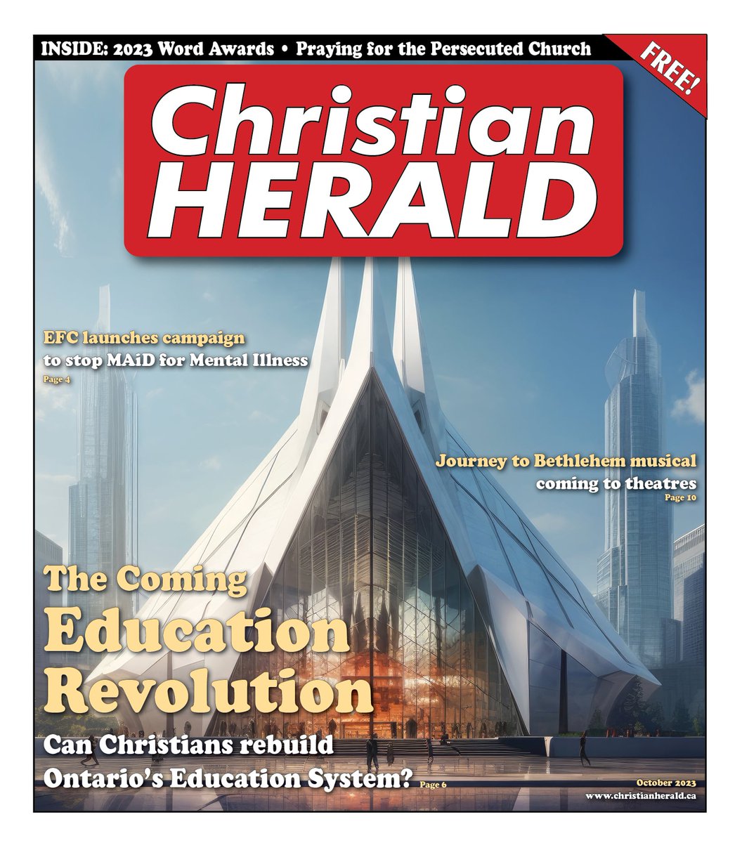 Christian Herald (@christianherald) on Twitter photo Our October 2023 edition is out, with stories on the Third Education Revolution (with notes from <a href="/Mangalwadi_V/">Vishal Mangalwadi</a> ), The <a href="/JTBMovie/">Journey To Bethlehem Movie</a>, <a href="/VOMC/">Voice of the Martyrs Canada</a>'s Persecuted Church prayer map for in time for IDOP, and a look at <a href="/TheEFC/">The EFC</a>'s 'Take Action on MAID' campaign. Pick up your copy today! Our October 2023 edition is out, with stories on the Third Education Revolution (with notes from <a href="/Mangalwadi_V/">Vishal Mangalwadi</a> ), The <a href="/JTBMovie/">Journey To Bethlehem Movie</a>, <a href="/VOMC/">Voice of the Martyrs Canada</a>'s Persecuted Church prayer map for in time for IDOP, and a look at <a href="/TheEFC/">The EFC</a>'s 'Take Action on MAID' campaign. Pick up your copy today!