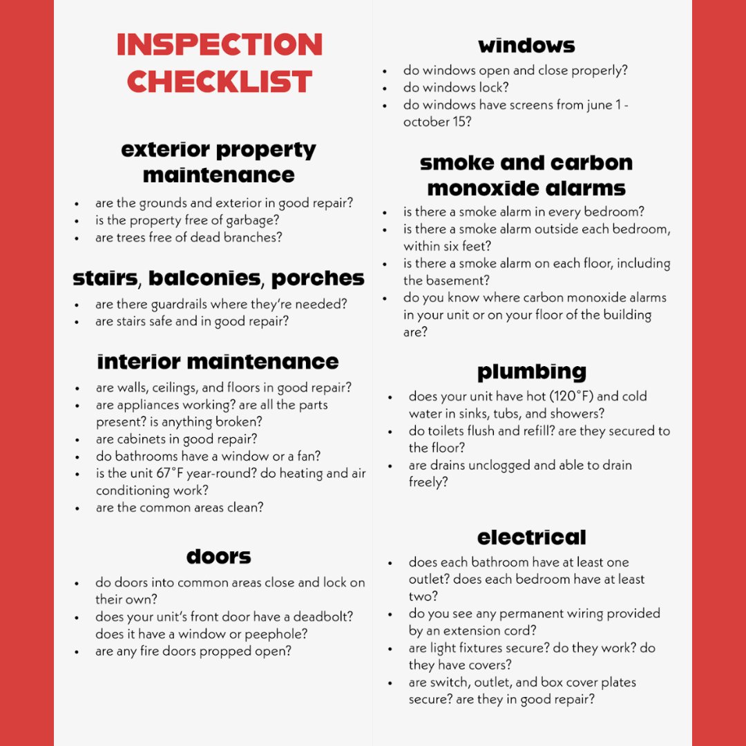 MadTenantPower's tweet image. We put together this pamphlet to make it easy for renters to assert their tenant rights. This quick guide includes an inspection checklist and a step-by-step guide for filing a building complaint in order to help you win repairs.