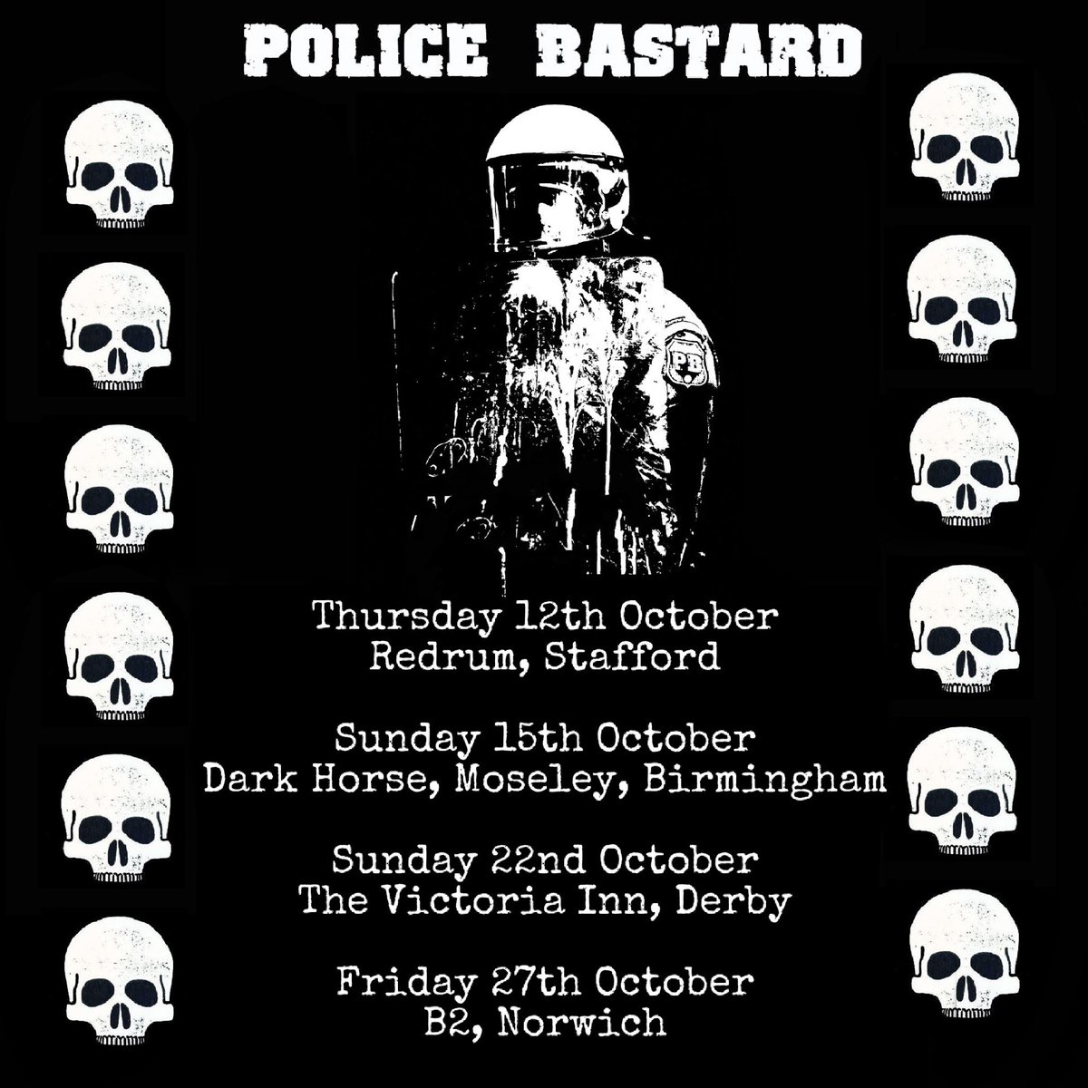 Police Bastard Sunday 15th October 2023 at Dark Horse Moseley #punk