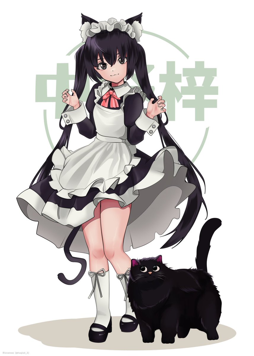 azusa and maid cat | Taqi99 #pixiv pixiv.net/en/artworks/11… 

#けいおん #かわいい #中野梓 #メイド #AnimeArt #Photoshop #digitalart #commissionsopen #madewithwacom