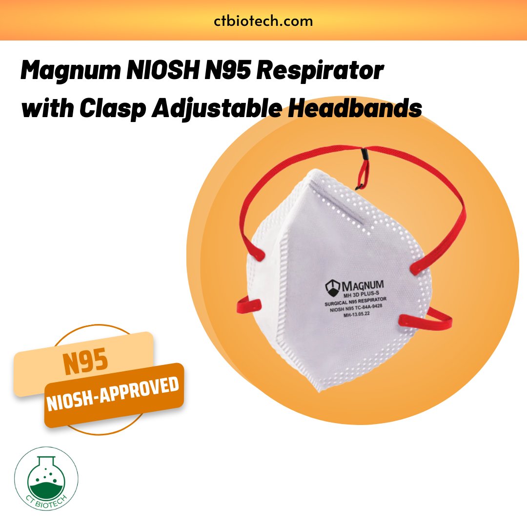 Protect yourself with Magnum Surgical N95 Respirators. Order now on ctbiotech.com. #ctbiotech #ppe #fda #fdaapproved #mask #n95
