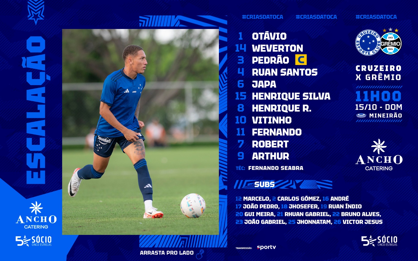 Cruzeiro 🦊 on X: HOJE TEM CRUZEIRO!!!!! 🦊💙 É dia de ver #OMaiorCampeão  da @CopadoBrasil em campo! Vamos lutar juntos para reverter o placar do jogo  de ida e buscar a classificação. #