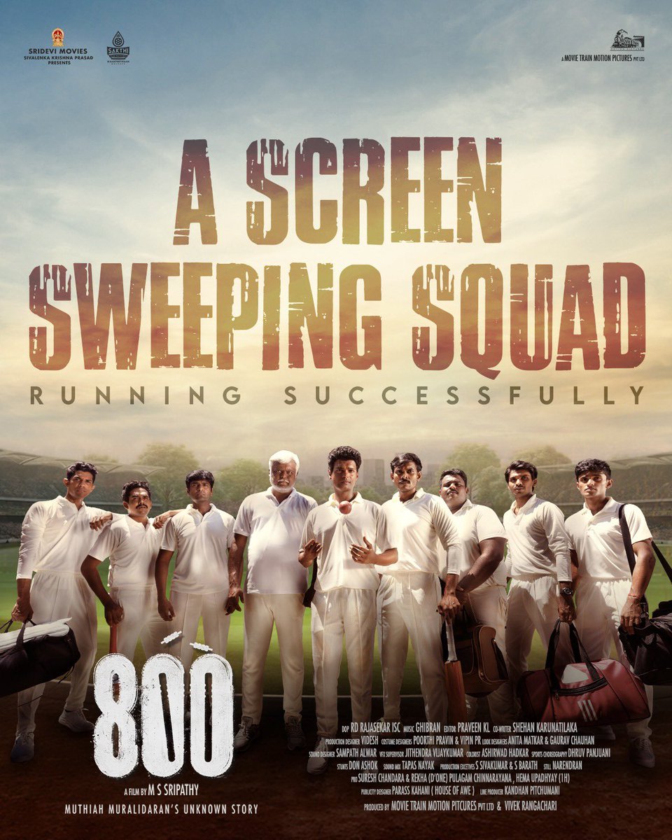 MovieTrain (@movietrainmp) on Twitter photo The Winning Team 💥
#800TheMovie | Book your tickets 🎟
ticketnew.com/movies/800-the…
in.bookmyshow.com/chennai/movies…
#MuthiahMuralidaran #MSSripathy #MadhurrMittal #Biopic <a href="/Murali_800/">Muthiah Muralidaran</a> <a href="/MovieTrainMP/">MovieTrain</a> <a href="/GhibranVaibodha/">Ghibran Vaibodha</a> <a href="/Mahima_Nambiar/">Mahima Nambiar</a> <a href="/RDRajasekar/">RDRajasekarISC</a> <a href="/Cinemainmygenes/">Editor PraveenKl</a> <a href="/VivekRangachari/">Vivek Rangachari</a> The Winning Team 💥
#800TheMovie | Book your tickets 🎟
ticketnew.com/movies/800-the…
in.bookmyshow.com/chennai/movies…
#MuthiahMuralidaran #MSSripathy #MadhurrMittal #Biopic <a href="/Murali_800/">Muthiah Muralidaran</a> <a href="/MovieTrainMP/">MovieTrain</a> <a href="/GhibranVaibodha/">Ghibran Vaibodha</a> <a href="/Mahima_Nambiar/">Mahima Nambiar</a> <a href="/RDRajasekar/">RDRajasekarISC</a> <a href="/Cinemainmygenes/">Editor PraveenKl</a> <a href="/VivekRangachari/">Vivek Rangachari</a>