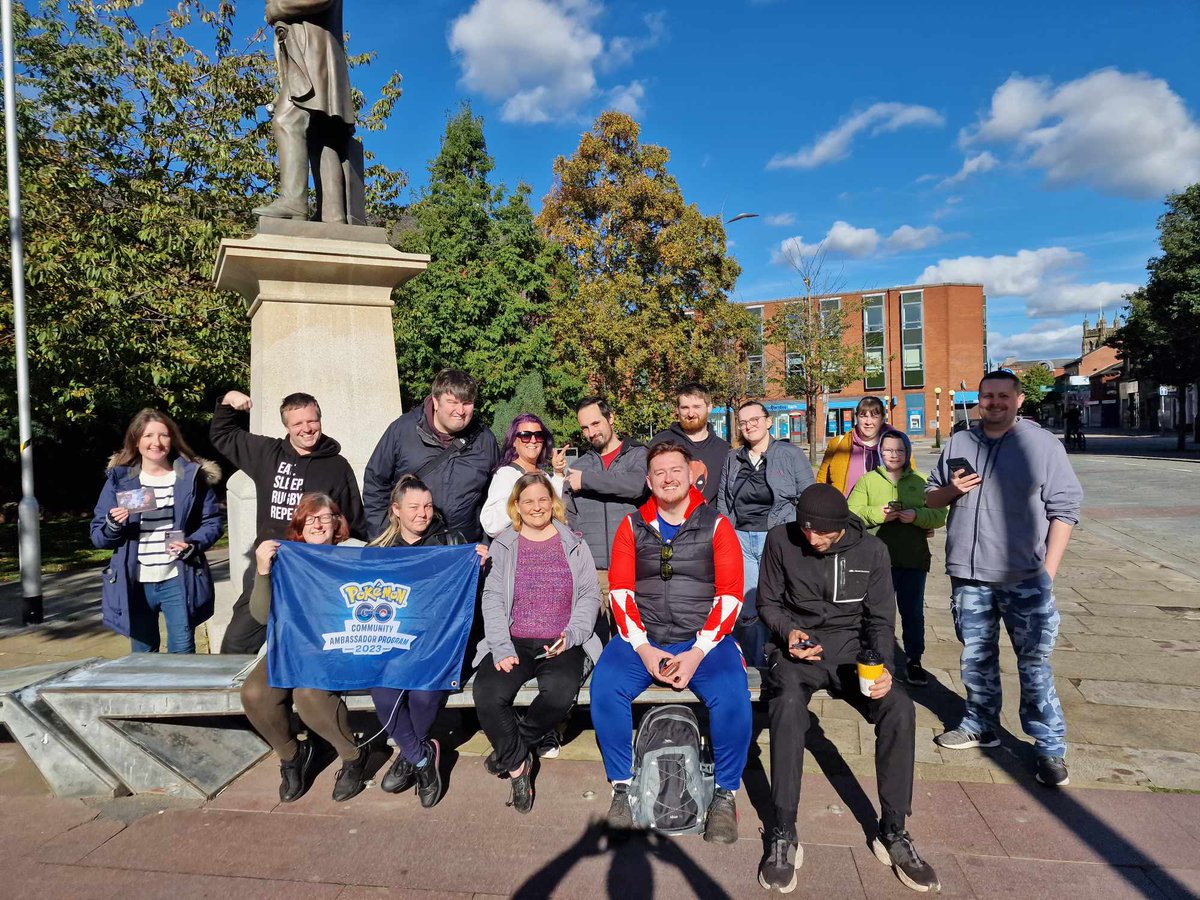 A sunny day here in Stockport this #PokemonGOCommunityDay #Ambassador No hats needed!