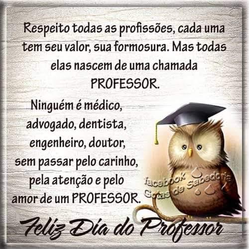 prgalba's tweet photo. Parabéns aos colegas professores que se dedicam a construir conhecimento e carreiras, mas acima de tudo a ajudar a fomentar caracter admiráveis. Justa Homenagem!!! https://t.co/uFooZkY9Zg