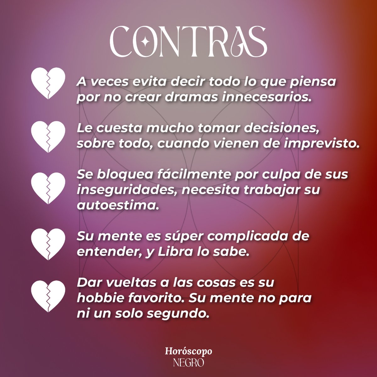Pros y contras de salir con #Libra ✨🖤✨ #horoscoponegro