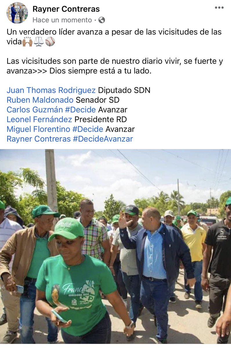 RaynerContrera7's tweet image. Estoy más que convencido que Leonel será presidente en el 2024. No aguantamos mas los apagones y la inseguridad ciudadana, eso es aparte de los precio de la canasta básica familiar.

@LeonelFernandez  Presidente 
@RubenMaldonadoD Senador 
@JuanThomasRodriguez Diputado