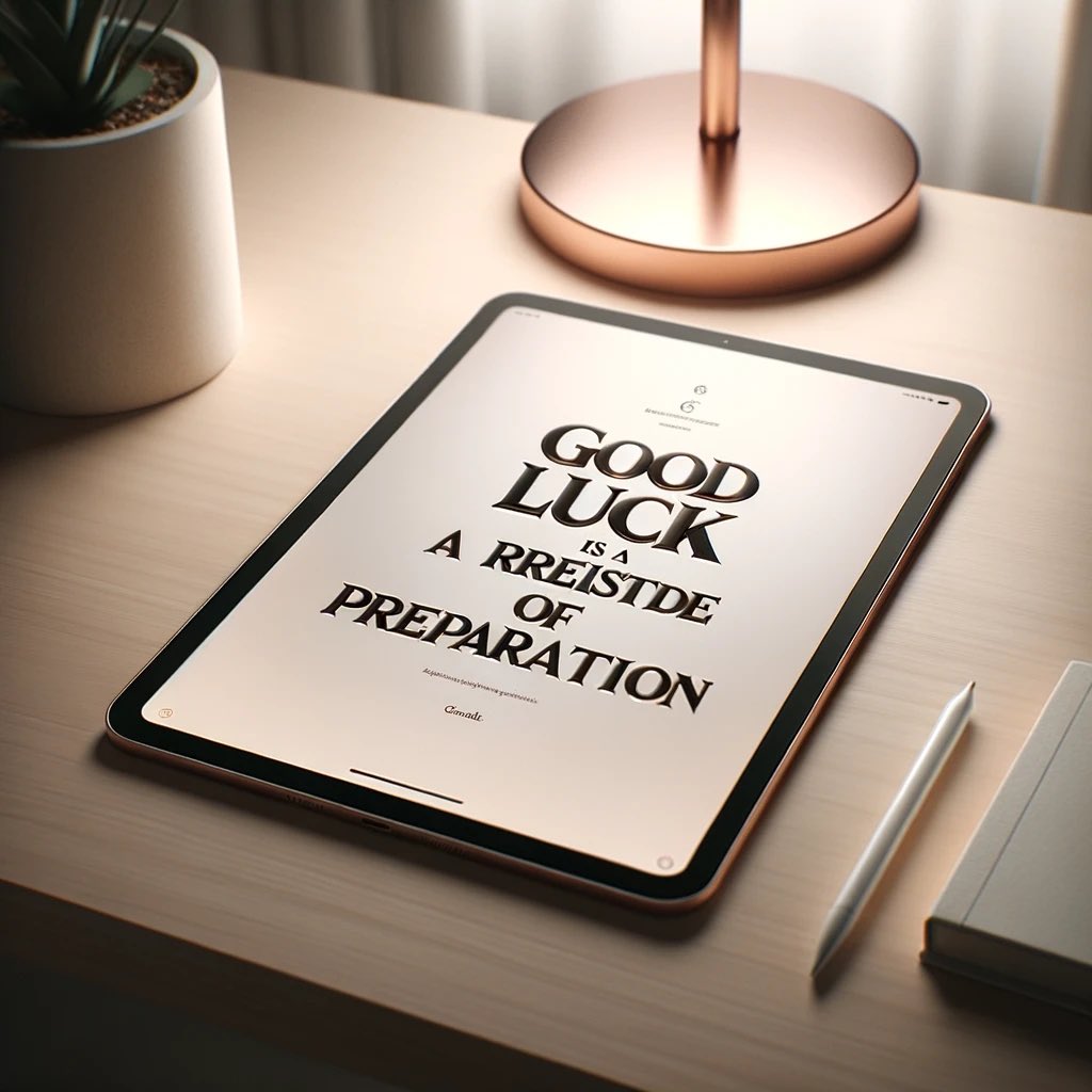 Good luck is a residue of preparation 🤔 do you agree ? #motivation #planning
