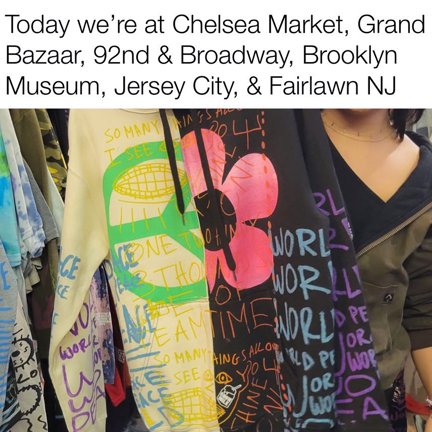 Today we're at Chelsea Market @chelseamarketny @artistsandfleas , Grand Bazaar @grandbazaarnyc , 92nd & Broadway @clearviewfestival , Brooklyn Museum @brooklyn.pop.up @brooklynmuseum , Jersey City @handmademarket_jc @hdsid_jc , & Fairlawn NJ