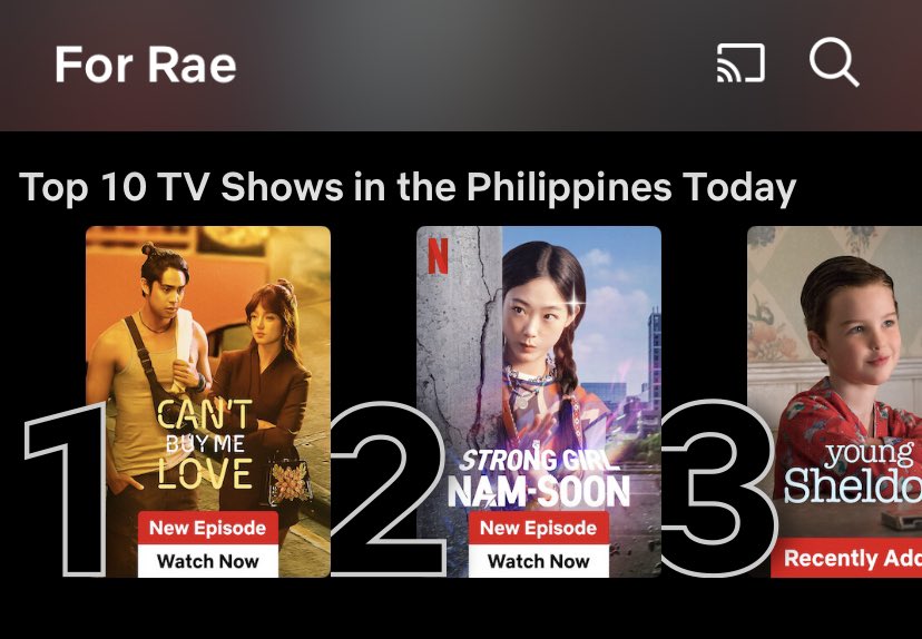 SHUT UPPP!!! with only 3 episodes so far, #CantBuyMeLove is the Top 1 tv show in the PH today!!!! ❤️‍🔥❤️‍🔥 

CONGRATULATIONS, #DonBelle &amp; to the entire team! grabe, well-deserved seeing as to how much of a masterpiece it is thus far. 

#CBMLOnNetflixEP3
#CBMLOnIWantTfcEP2
