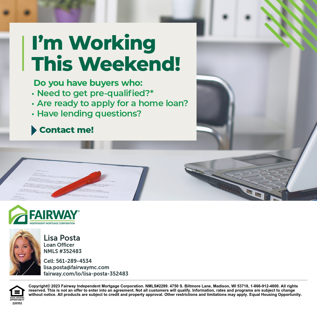 LKislia's tweet photo. Make the most of your weekend! I'm available for your clients' home financing needs! #Mortgageprequalification #BocaRatonMortgage #lisapostamortgagelender #lisapostafairwaymortgage #homebuyer https://t.co/eeOd7X3yfb