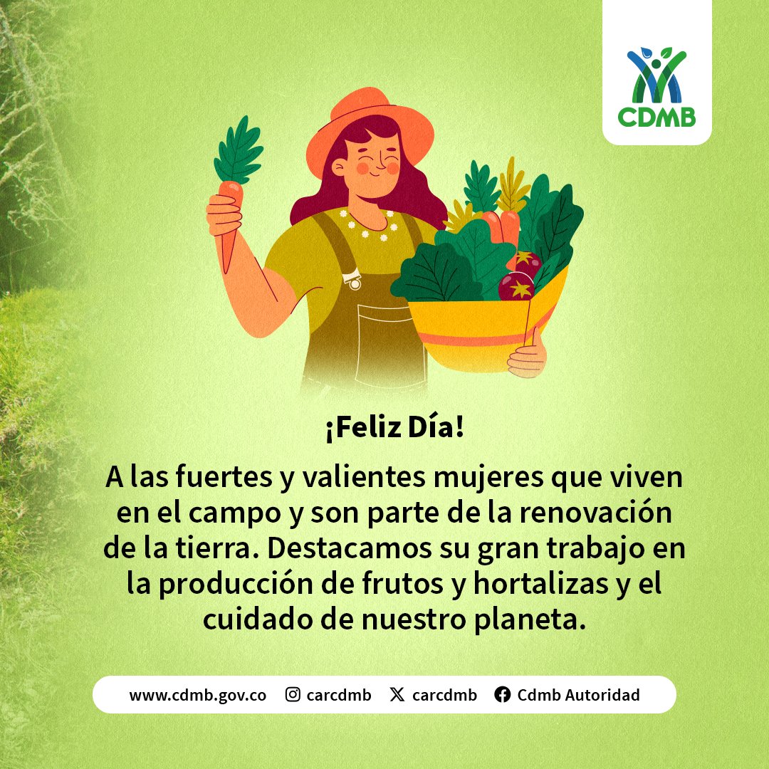 CARCDMB's tweet photo. Honramos a quienes son la columna vertebral de nuestras comunidades rurales. 

👩‍🌾Ellas representan el 43% de la fuerza laboral agrícola global y producen el 80% de los alimentos en los países en desarrollo. 💪🌾

#DiaInternacionalDeLasMujeresRurales https://t.co/27KDwmX0N3