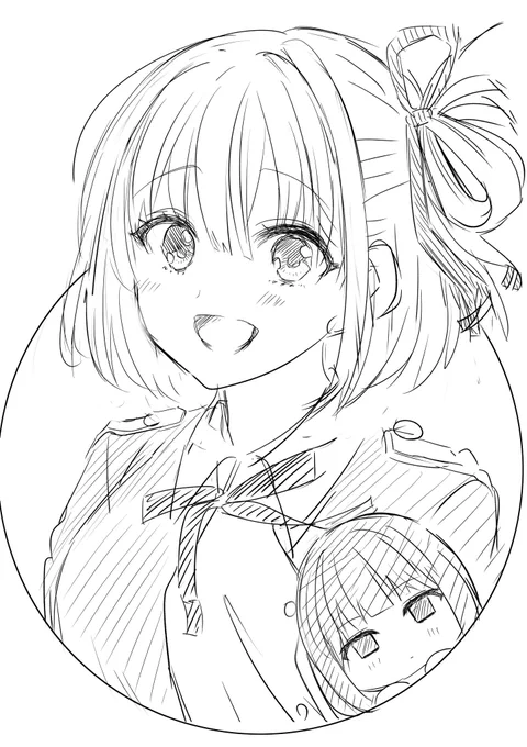 リコリコ 初描き落書き～! 私は千束は好きかも🥰✨