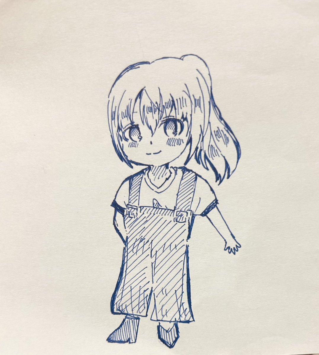 Shuu1211crew's tweet photo. あの、すごーく久々に勉強の休憩時に描いたら��成のゲームにでてきそうなSDの子ができました〜懐かしい #女の子イラスト https://t.co/kDIcCW77ua