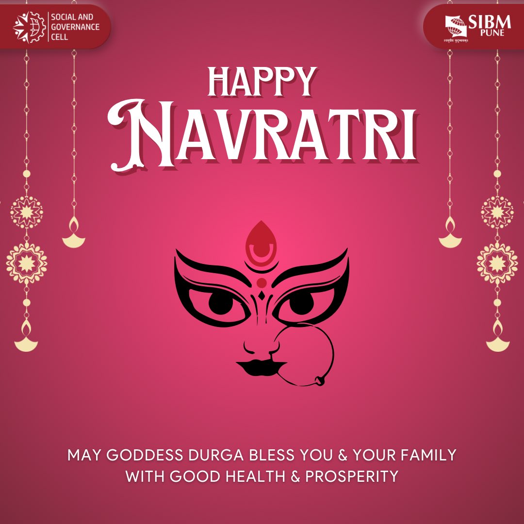 May Maa Durga bless you with strength, wisdom, and courage to overcome all obstacles in life. SGC wishes you a joyful Navratri filled with festivities and blessings! 🌺🙏 #HappyNavratri #MaaDurga #sgc #sibmpune