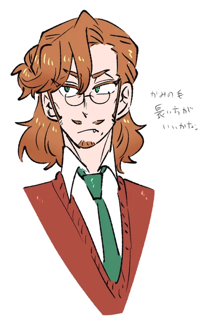 赤毛おじさんキャラデザ