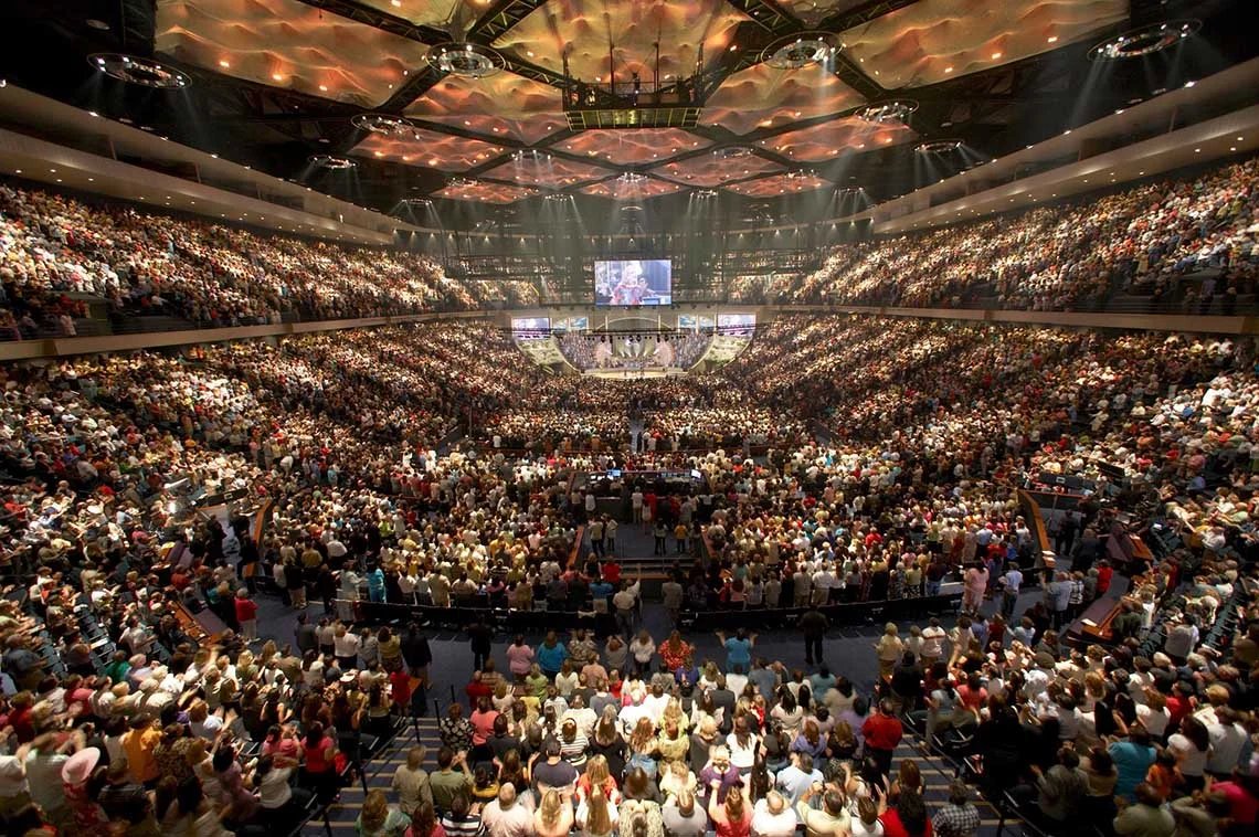 Some human animals have been turning Earth into a #shithole - #Megachurches -  The vulnerable congregants are persuaded to donate their money to the church rather than saving it, in the hopes that God will bless them financially.  

#ProsperityGospel