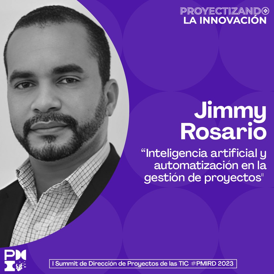 pmird's tweet photo. ¡La innovación está llamando a tu puerta! 🌟 No te puedes perder la conferencia "Inteligencia Artificial y Automatización en la Gestión de Proyectos" en el I Summit de Dirección de Proyectos Comunidad TIC #PMIRD 2023: "Proyectizando la Innovación". https://t.co/NUPVt9aMjG
