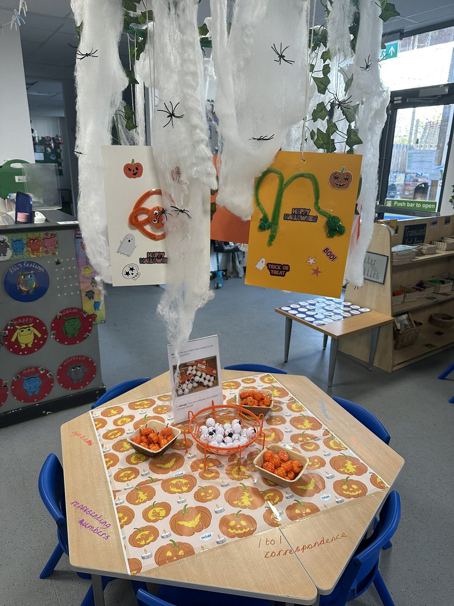 🎃 Early Halloween activity alert 🎃 
Practising our number recognition and 1:1 correspondence when counting to represent the different numbers! 🔢

<a href="/GoresbrookSc/">Goresbrook School</a>