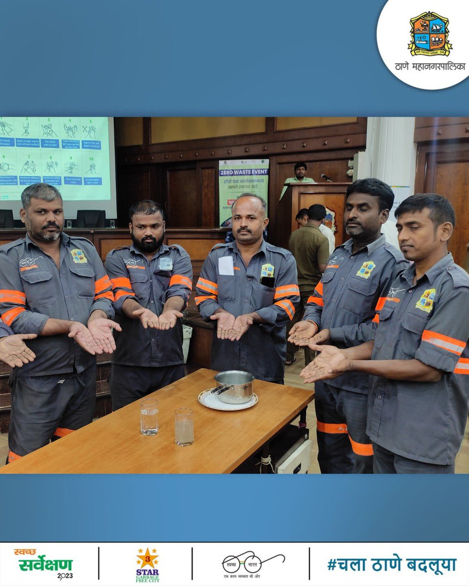 TMCaTweetAway's tweet photo. Thane Municipal Corporation joined hands with UNICEF to empower Safaimitra with the knowledge of handwashing and create awareness on this Global Handwashing Day. Clean hands, a healthier future!
#HandHygieneHeroes #CleanHandsForAll https://t.co/26PClETgud